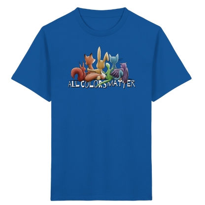 All Colors Matter! Regenbogen Tiere für Vielfalt - Kids Organic Shirt