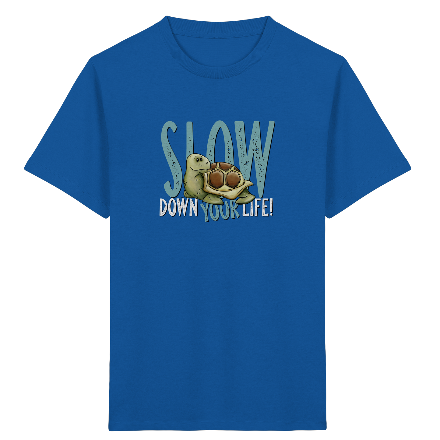 Slow Down Your Life Schildkröte - Kids Organic Shirt