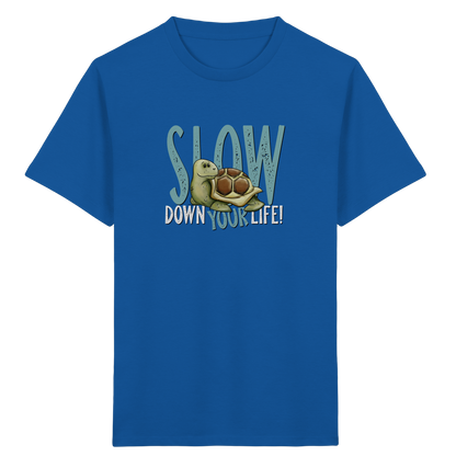 Slow Down Your Life Schildkröte - Kids Organic Shirt