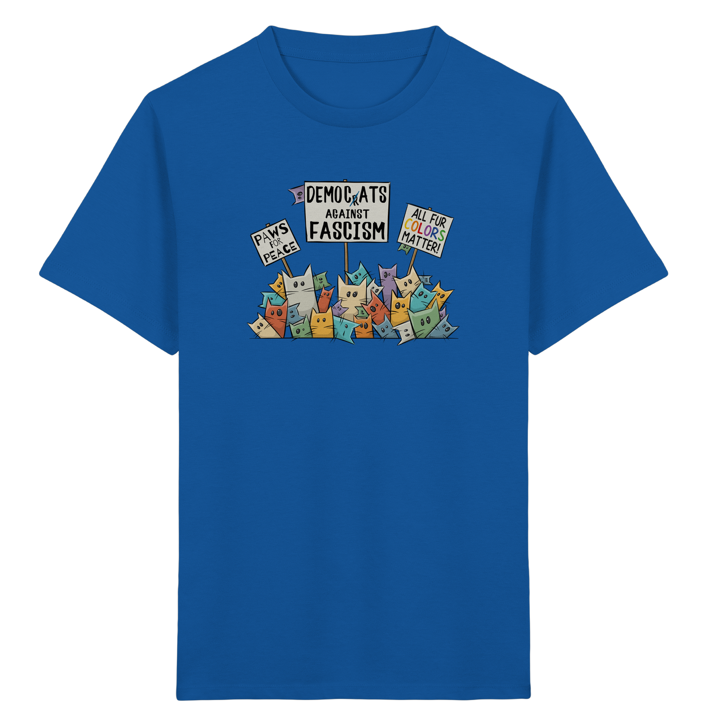 Demo-Katzen gegen Faschismus und für Vielfalt - Kids Organic Shirt