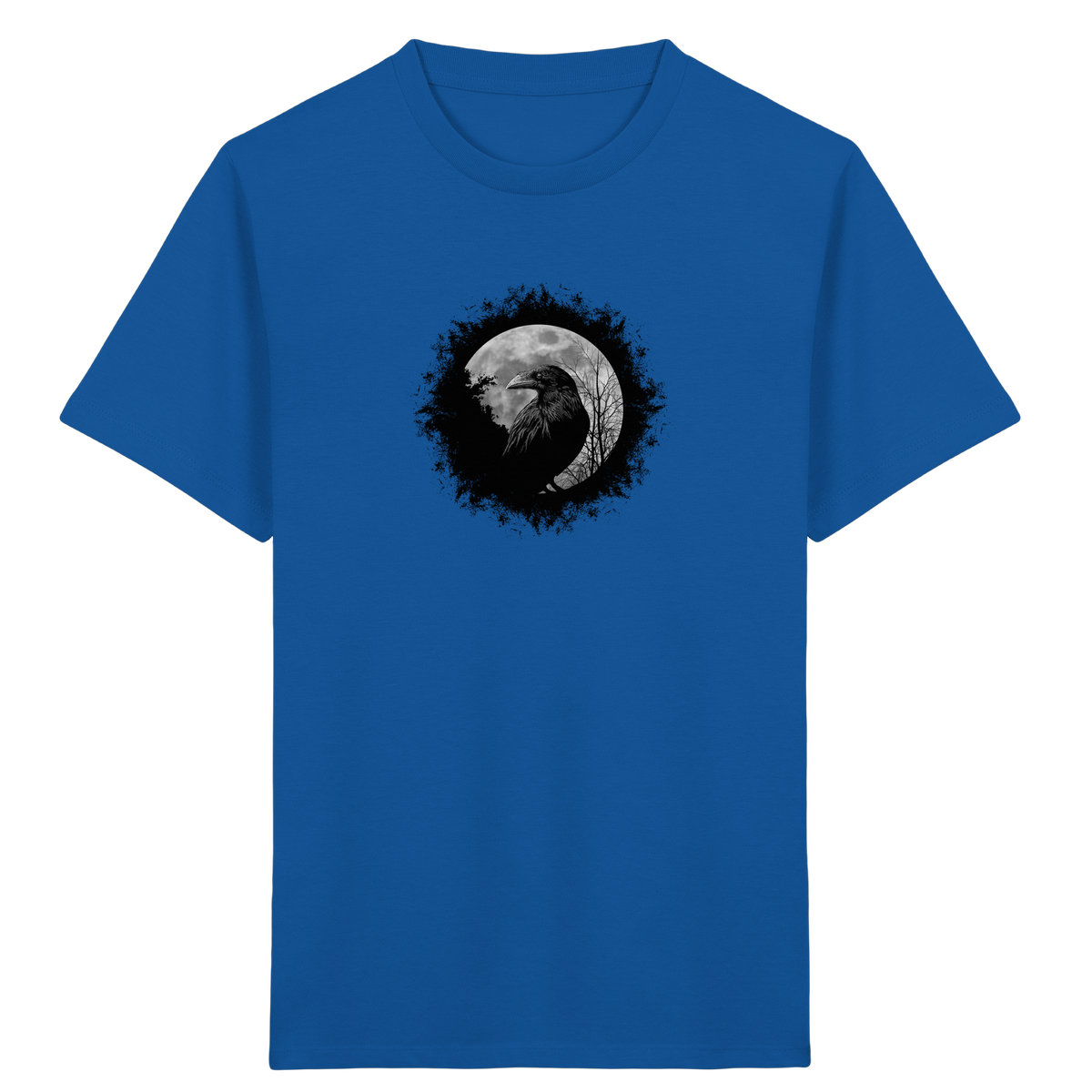 Schwarzer Rabe bei Vollmond  - Kids Organic Shirt