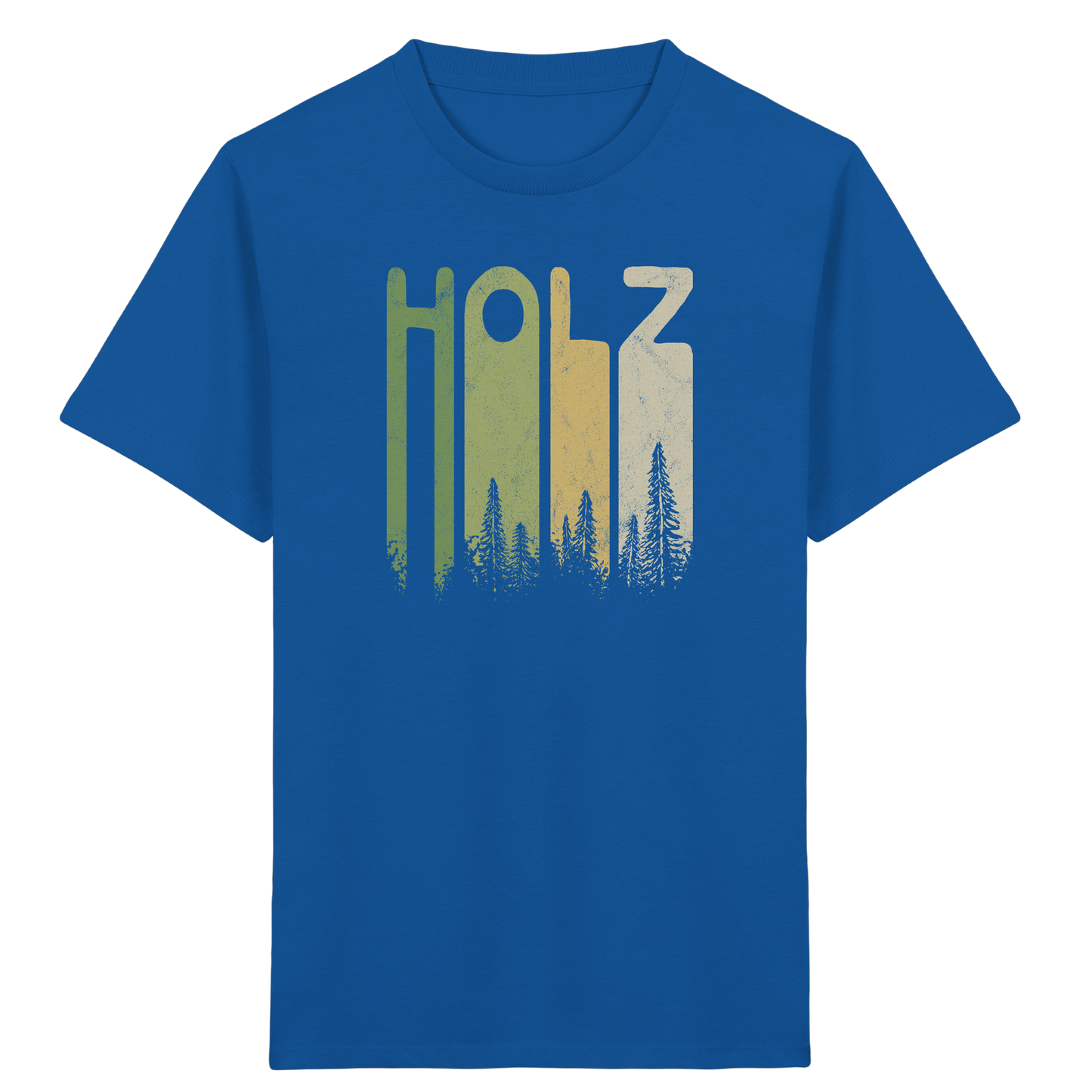 Holz Retro Wald Schriftzug - Kids Organic Shirt