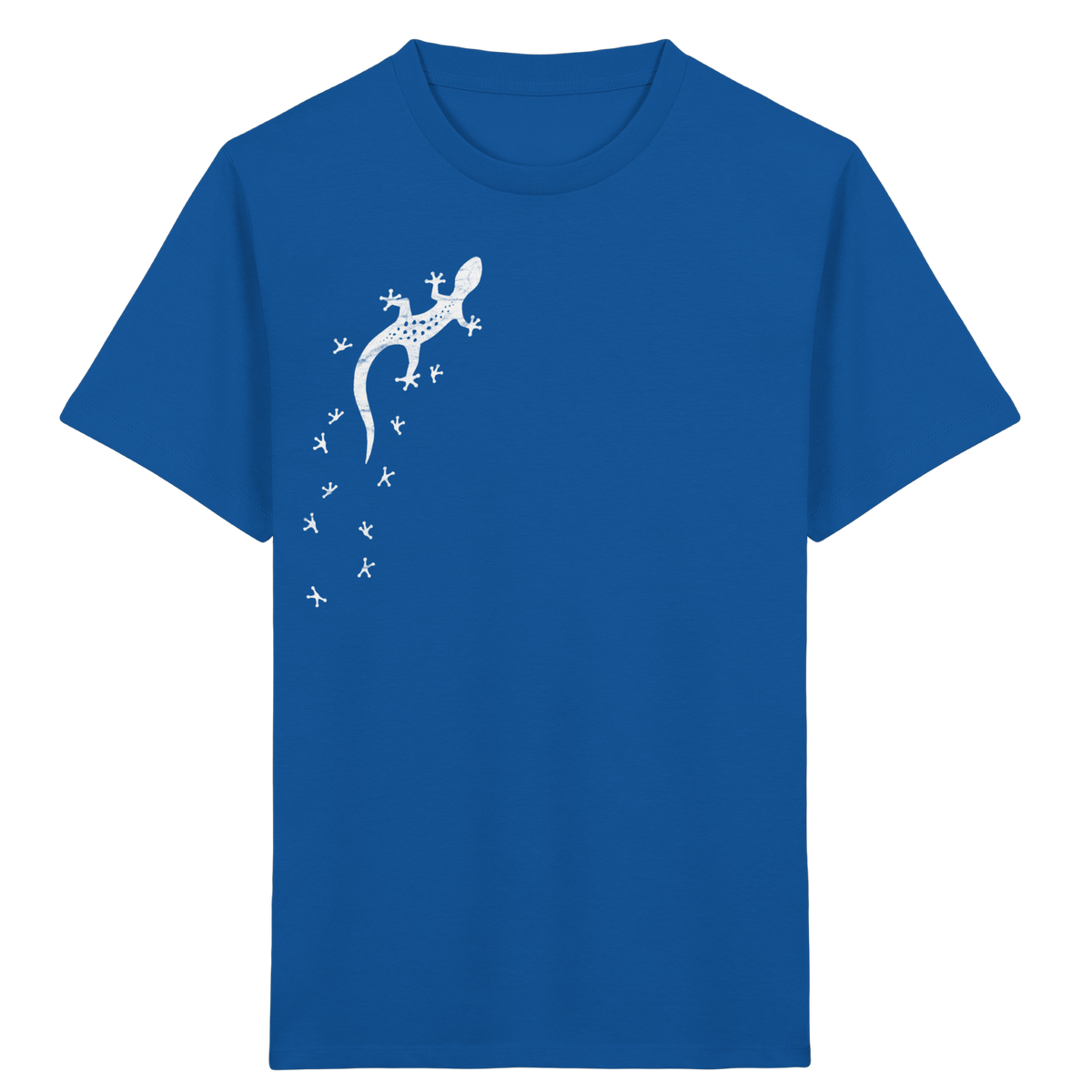 Gecko Eidechse Silhouette hell - Kids Organic Shirt