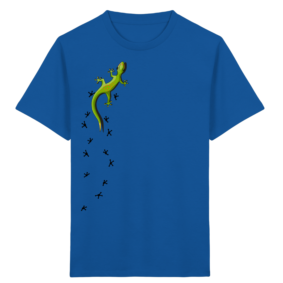 Kletternder Gecko mit Spuren - Kids Organic Shirt