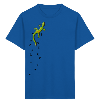 Kletternder Gecko mit Spuren - Kids Organic Shirt