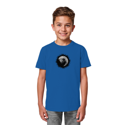 Schwarzer Rabe bei Vollmond  - Kids Organic Shirt