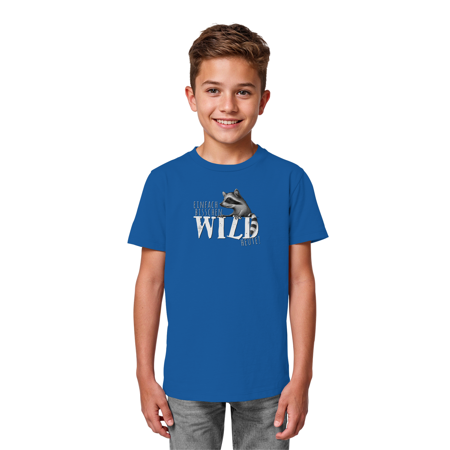 Bisschen wild heute! Waschbär - Kids Organic Shirt