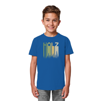 Holz Retro Wald Schriftzug - Kids Organic Shirt