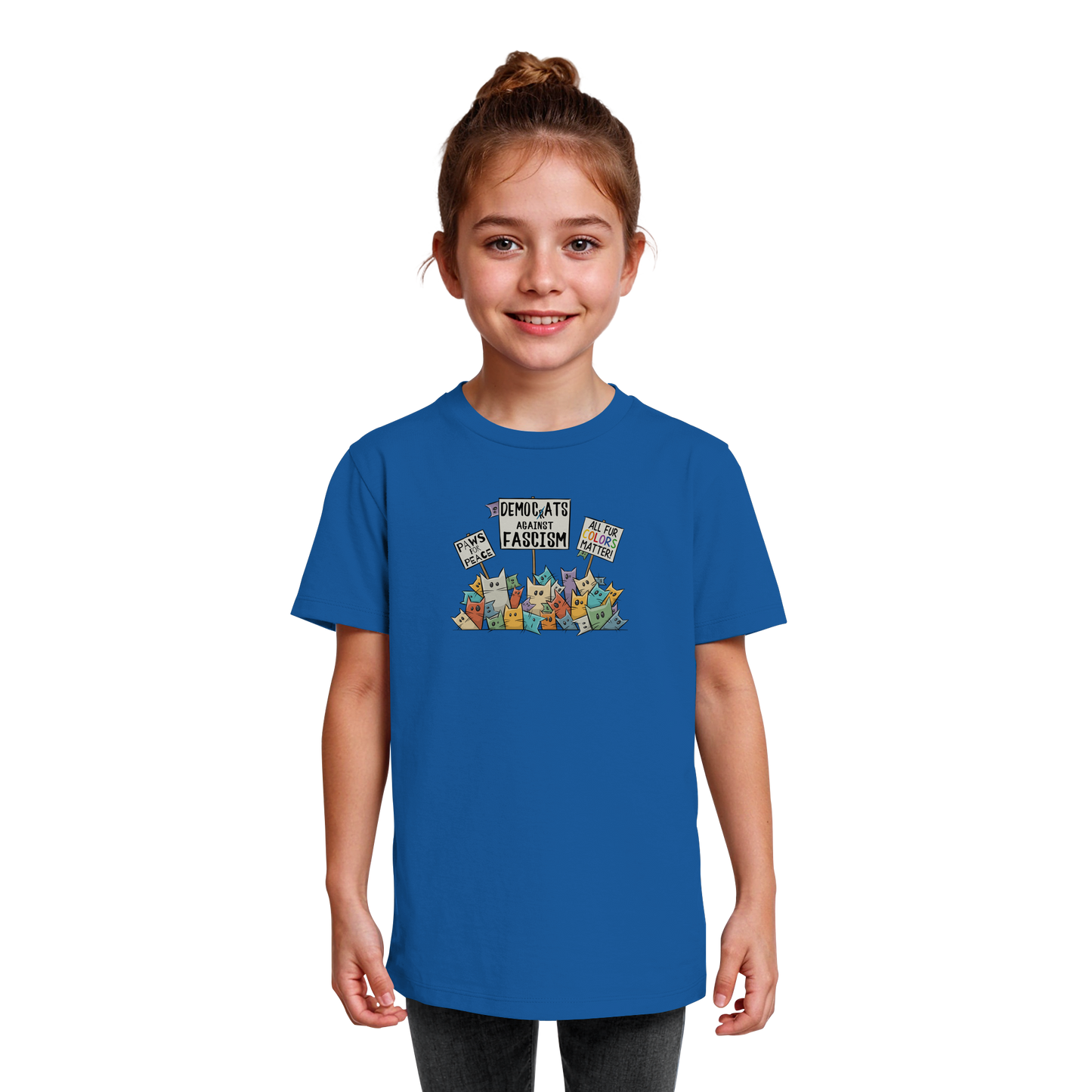Demo-Katzen gegen Faschismus und für Vielfalt - Kids Organic Shirt