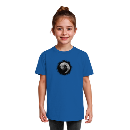 Schwarzer Rabe bei Vollmond  - Kids Organic Shirt