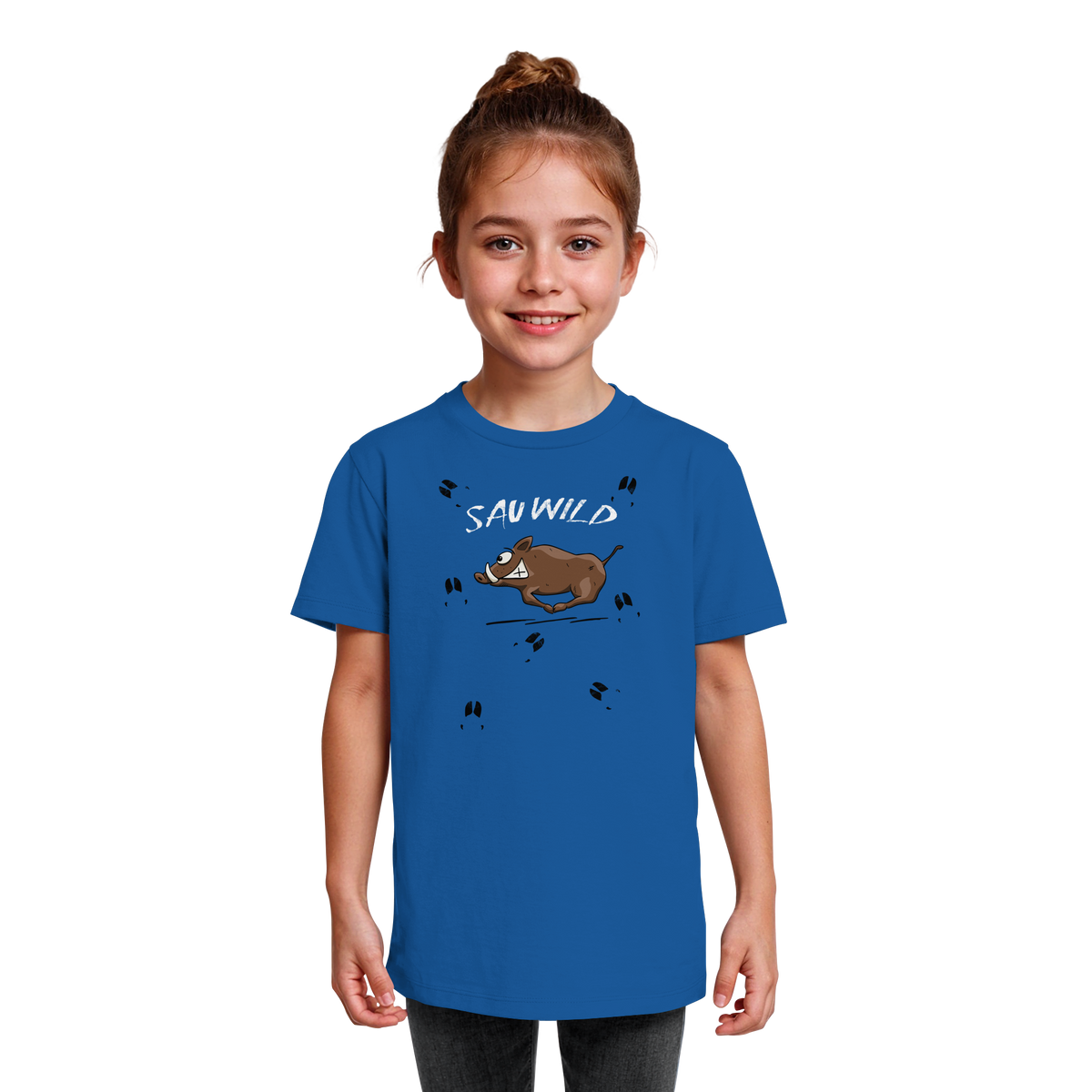 Sauwild wilde Sau | Wildschwein Keiler - Kids Organic Shirt