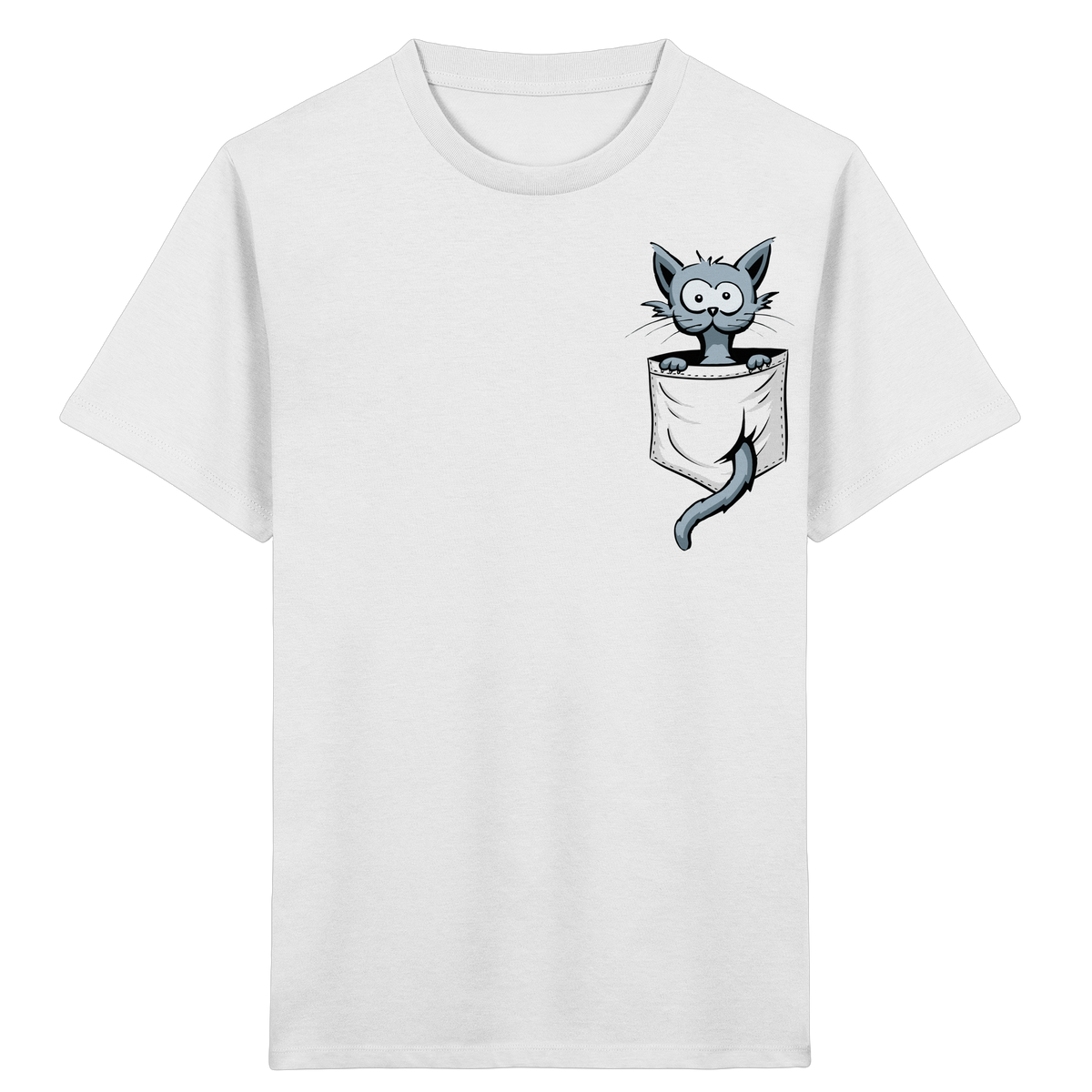 Verrückte Katze in Deiner Brust-Tasche - Kids Organic Shirt