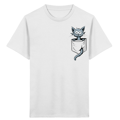 Verrückte Katze in Deiner Brust-Tasche - Kids Organic Shirt