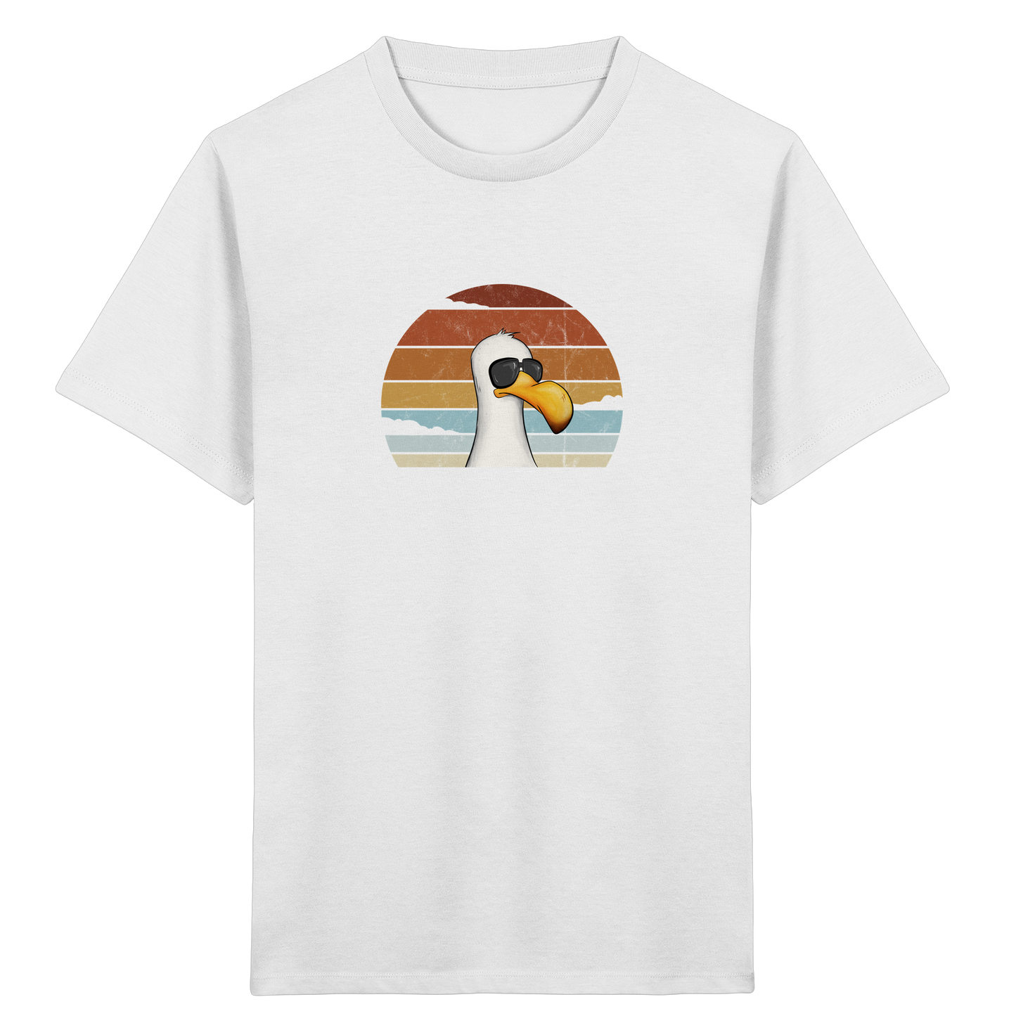 Cool lässige Retro Möwe - Kids Organic Shirt