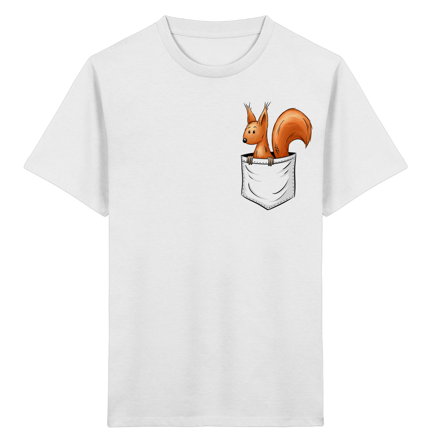 Lässiges Eichhörnchen In Tasche - Kids Organic Shirt