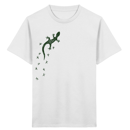 Gecko Eidechse Silhouette dunkel - Kids Organic Shirt