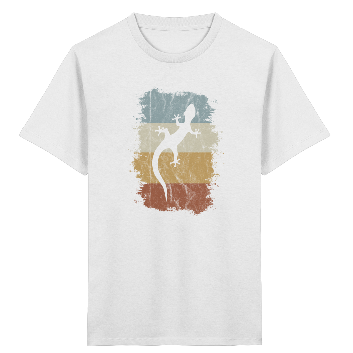 Retro Gecko Salamander Silhouette - Kids Organic Shirt