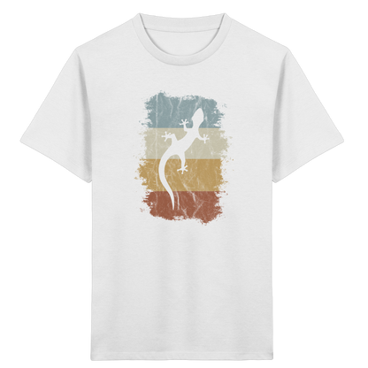 Retro Gecko Salamander Silhouette - Kids Organic Shirt