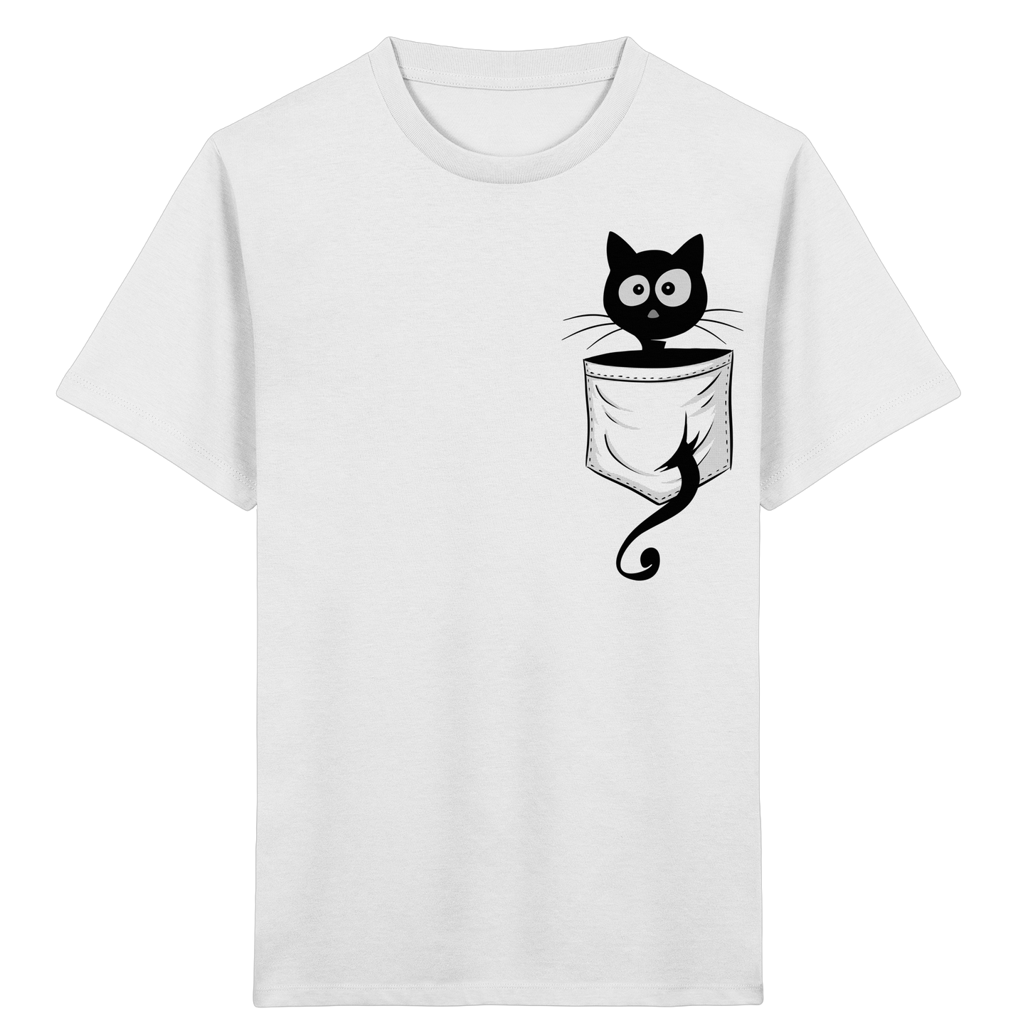 Schwarze Katze in der Tasche - Kids Organic Shirt