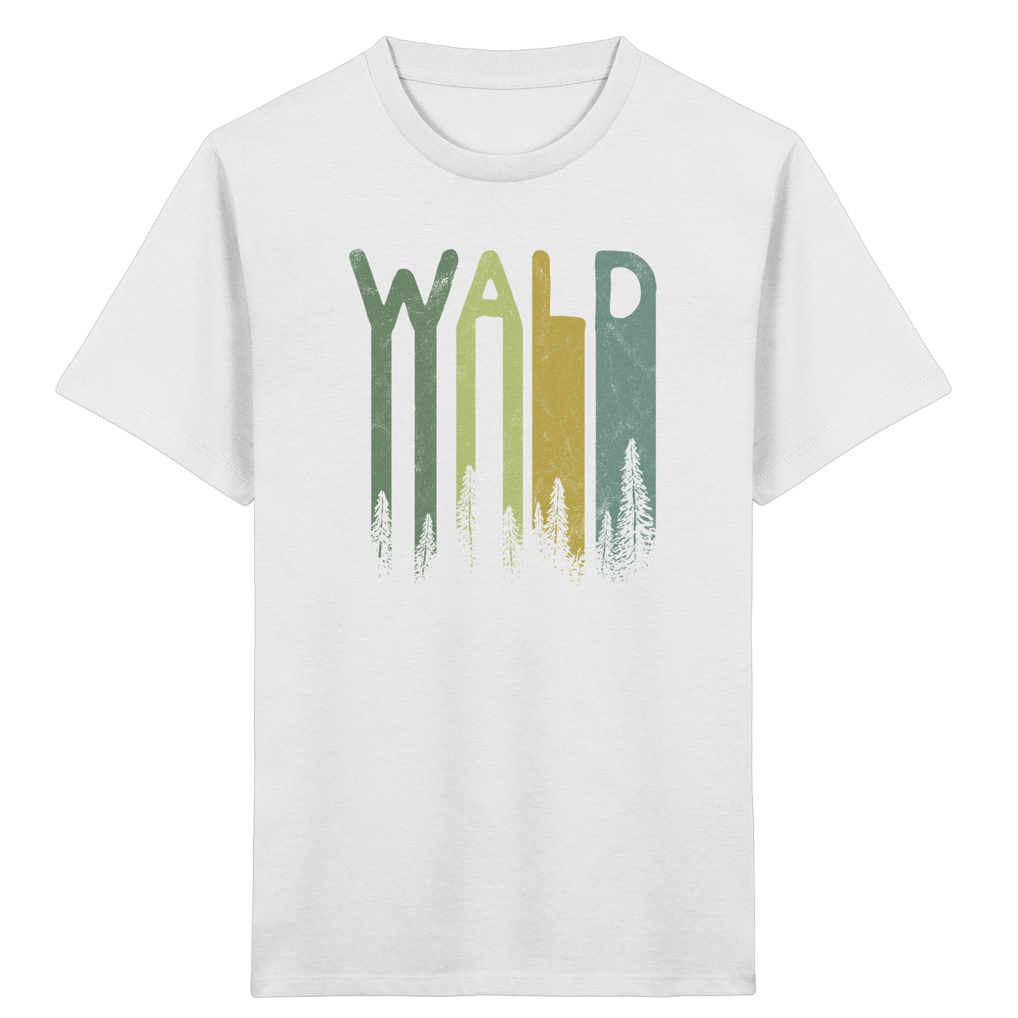 Wald Retro Forst Schriftzug - Kids Organic Shirt