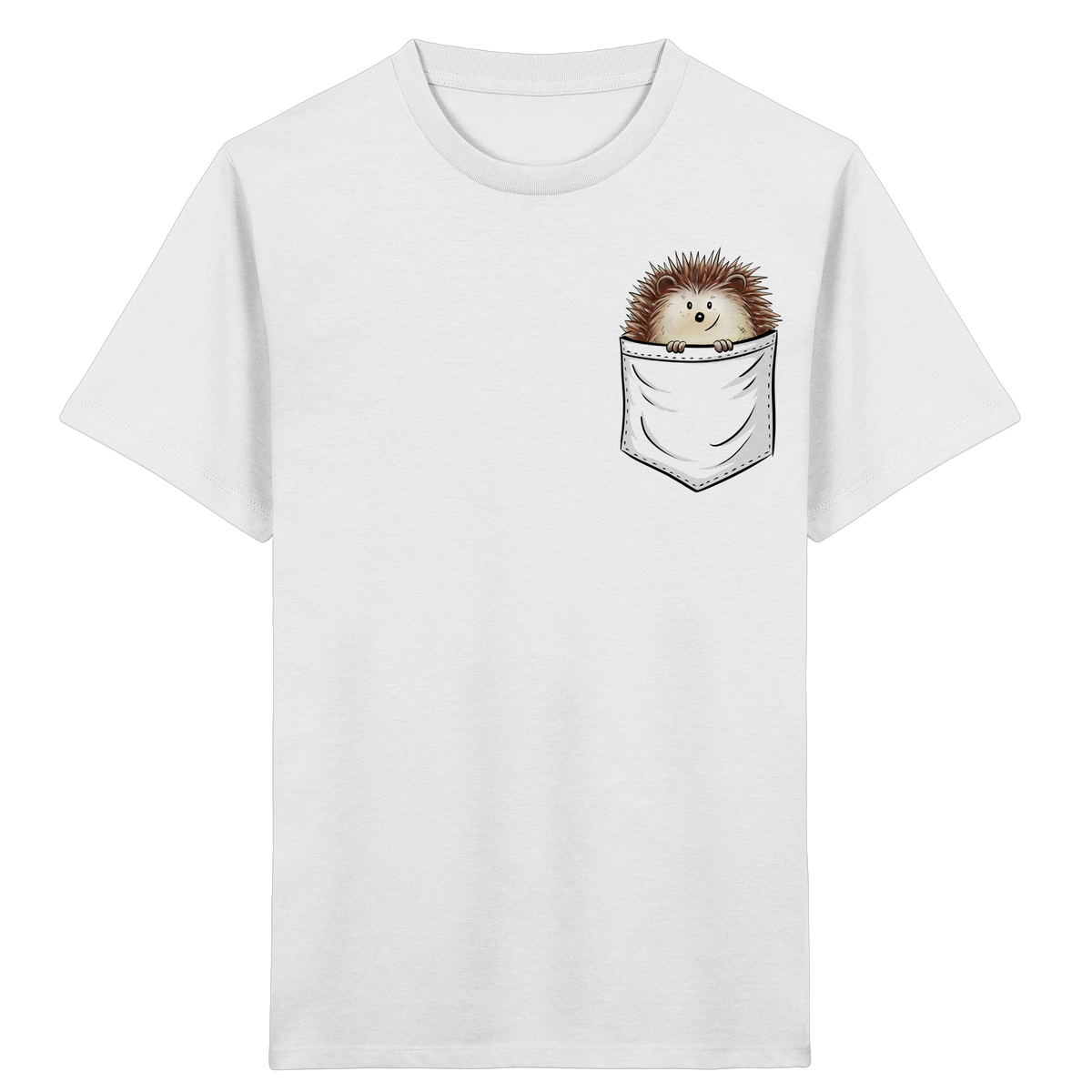 Lustiger Igel in Deiner Brust-Tasche - Kids Organic Shirt