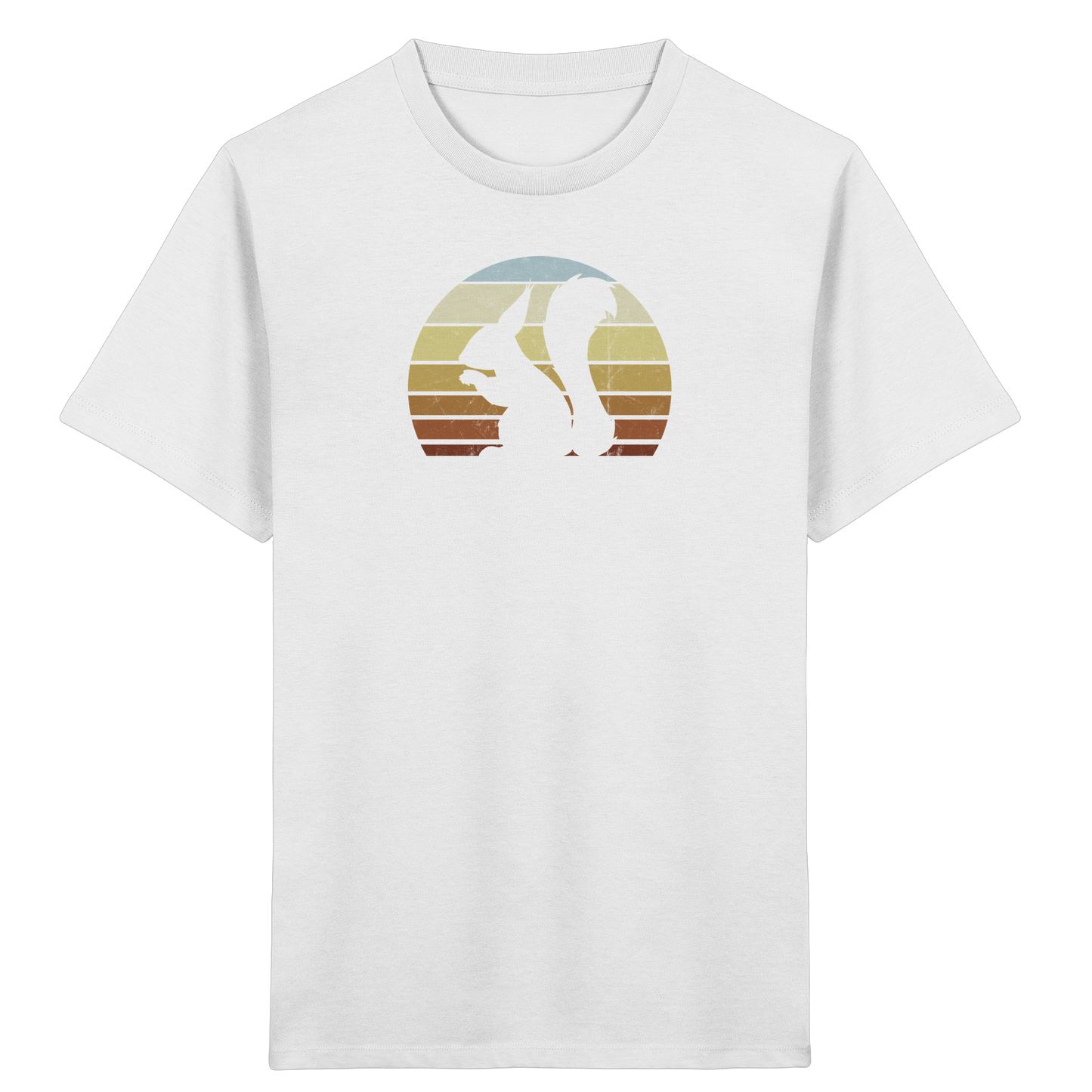 Retro Eichhörnchen Silhouette - Kids Organic Shirt