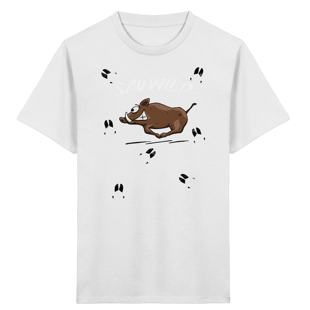 Sauwild wilde Sau | Wildschwein Keiler - Kids Organic Shirt