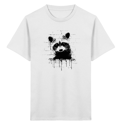 Funky Street Art Waschbär - Kids Organic Shirt