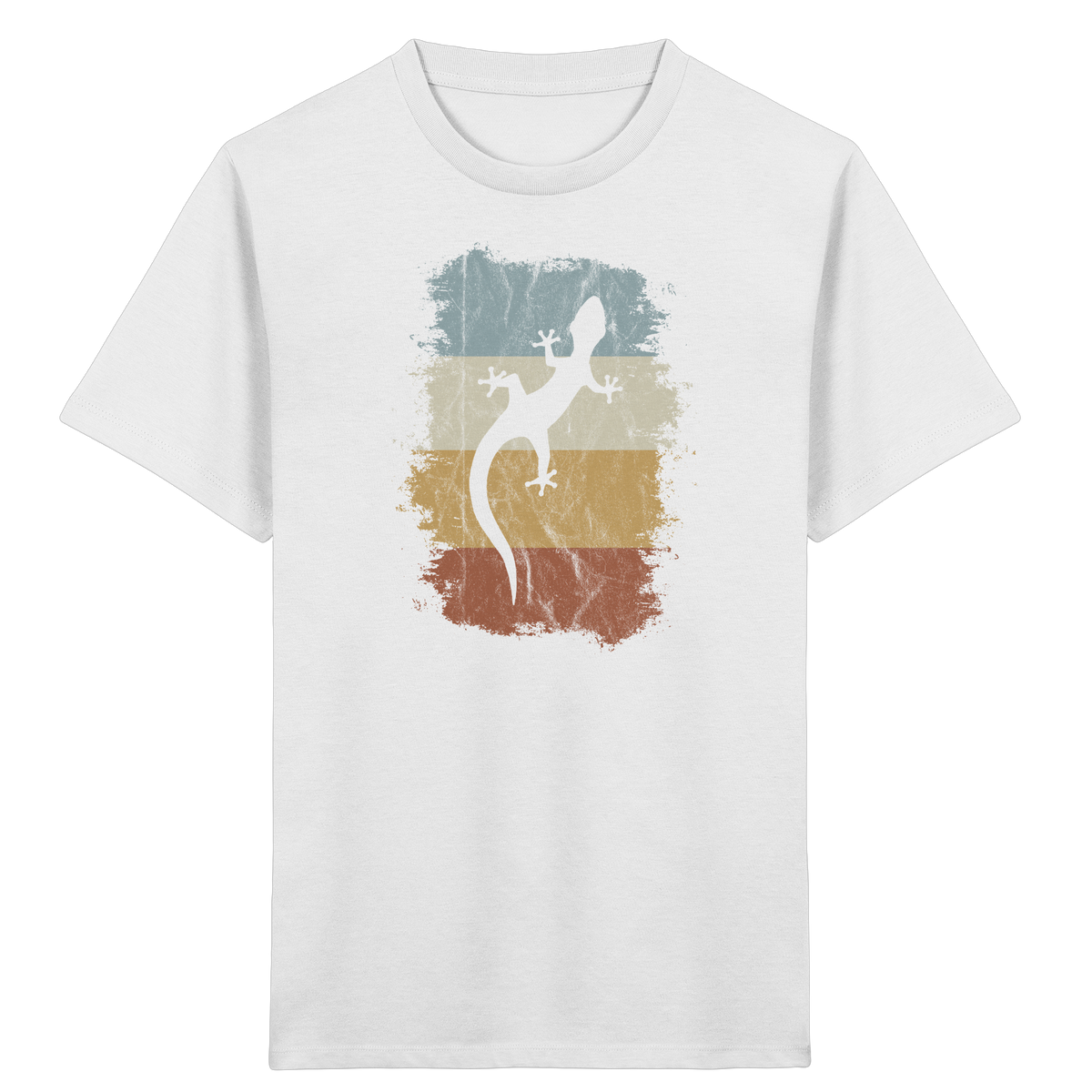 Retro Gecko Salamander Silhouette - Kids Organic Shirt