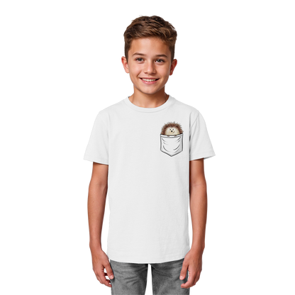 Lustiger Igel in Deiner Brust-Tasche - Kids Organic Shirt