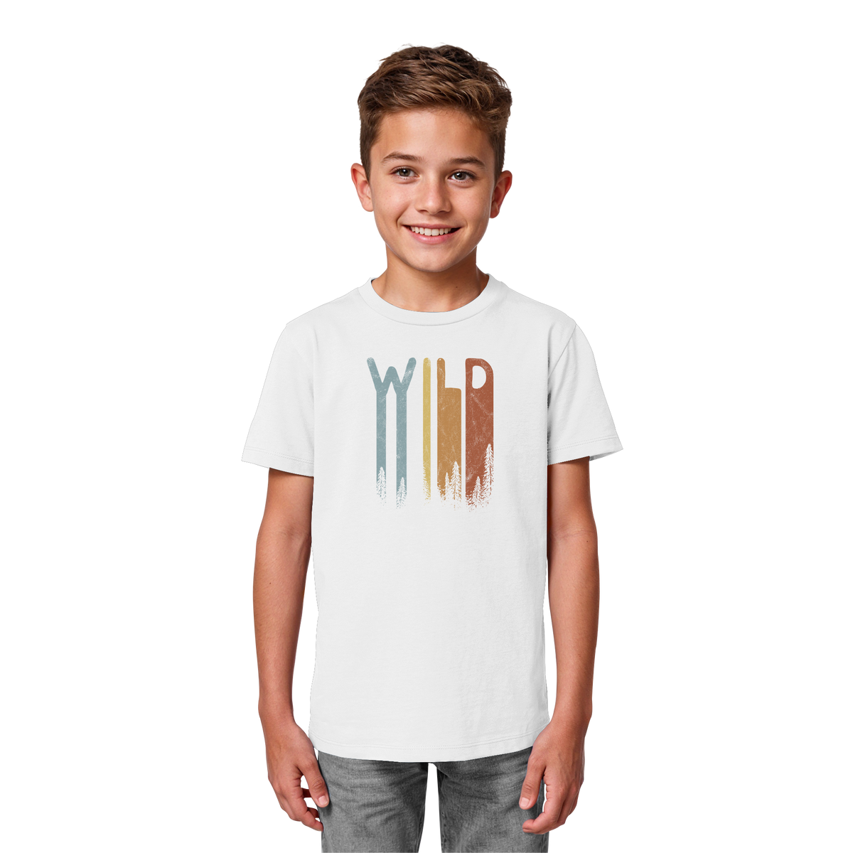 Wild Retro Schriftzug - Kids Organic Shirt