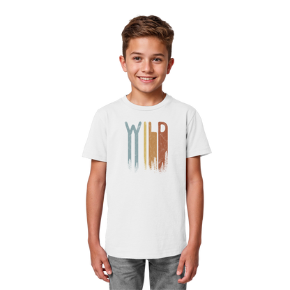 Wild Retro Schriftzug - Kids Organic Shirt