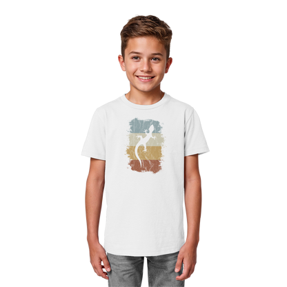 Retro Gecko Salamander Silhouette - Kids Organic Shirt