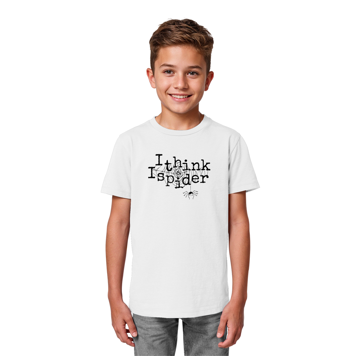 I think I spider - Spinne - Kids Organic Shirt