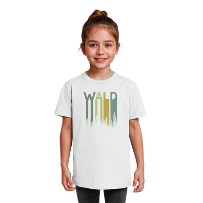 Wald Retro Forst Schriftzug - Kids Organic Shirt