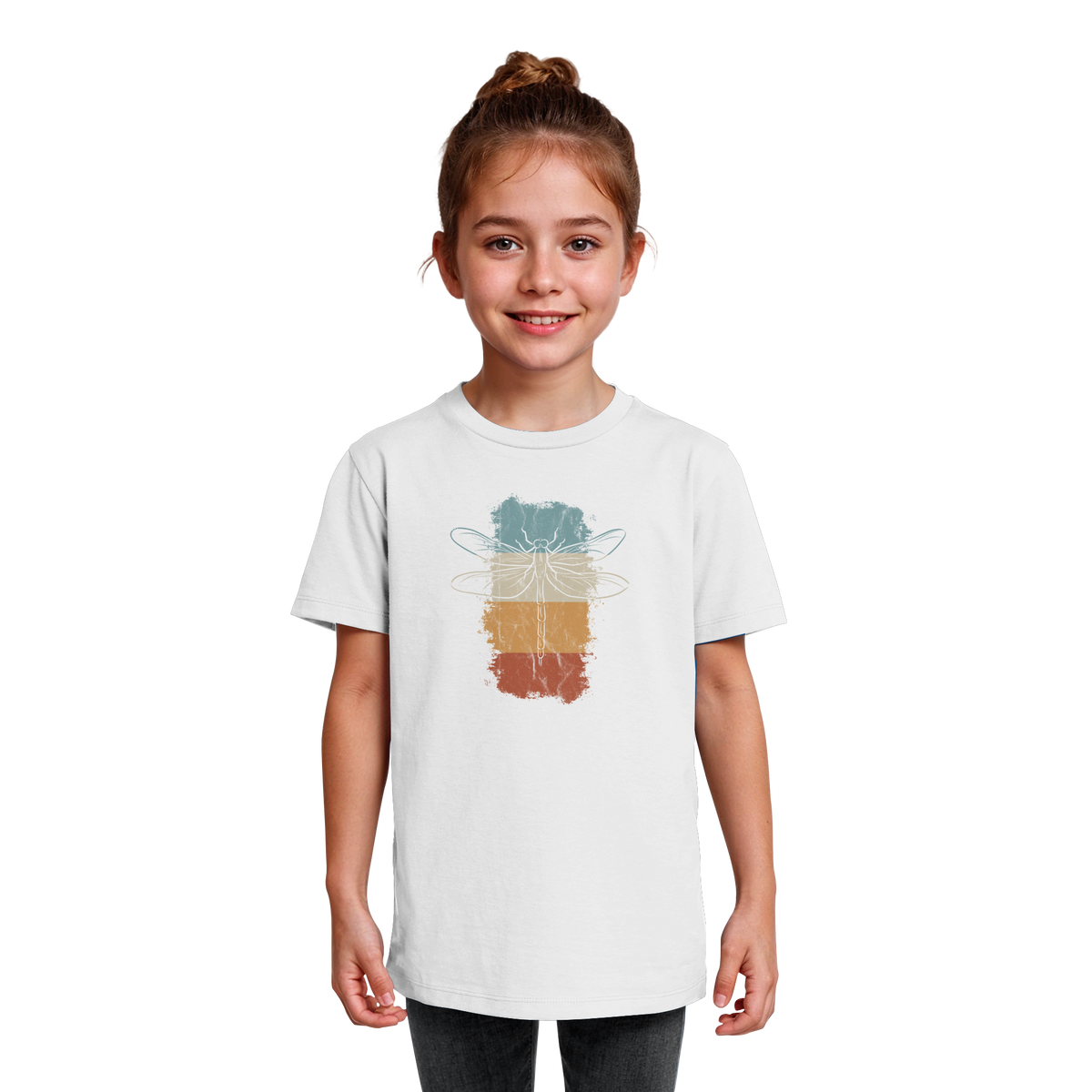 Retro Kunst Libelle | Vintage Dragonfly - Kids Organic Shirt