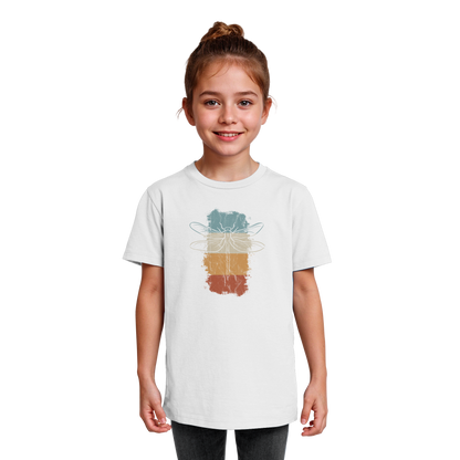Retro Kunst Libelle | Vintage Dragonfly - Kids Organic Shirt