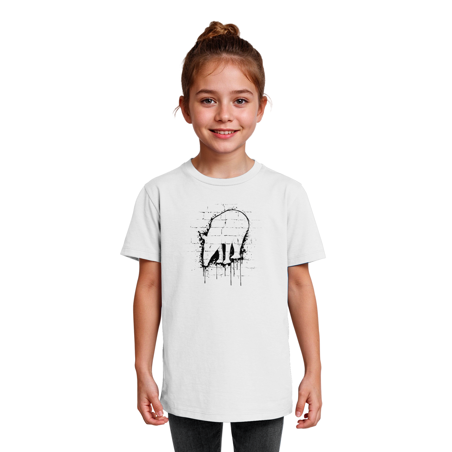 Urban Street Art Tapir Silhouette - Kids Organic Shirt
