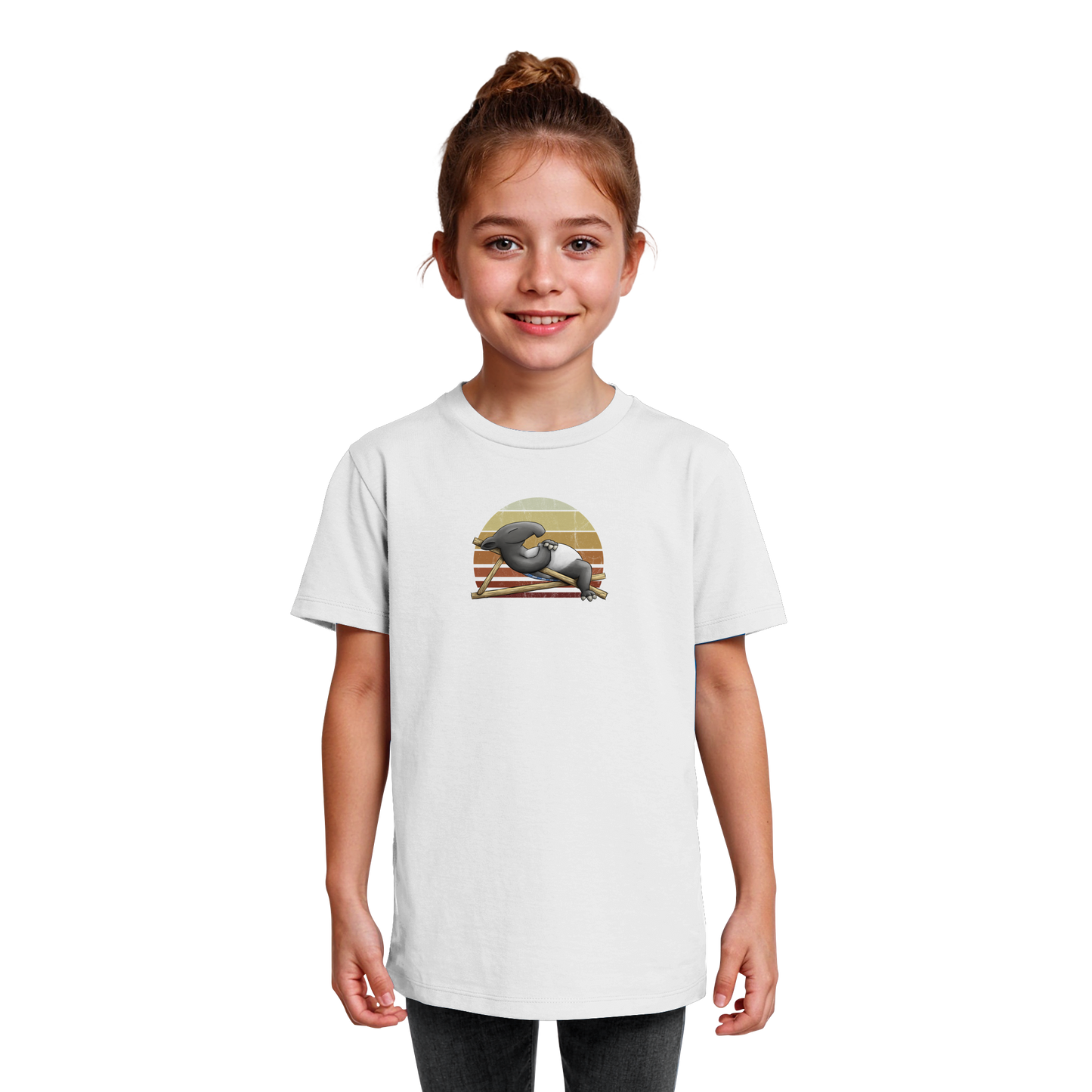 Lässiger Retro Sundown Tapir - Kids Organic Shirt