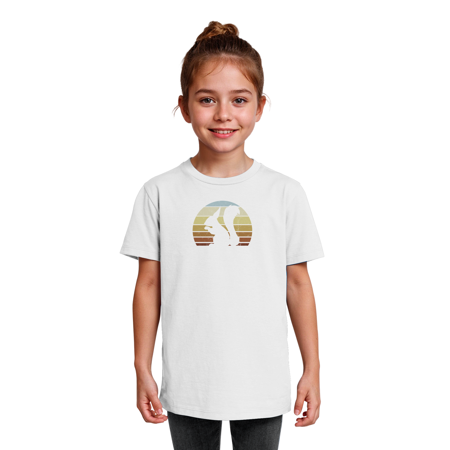Retro Eichhörnchen Silhouette - Kids Organic Shirt