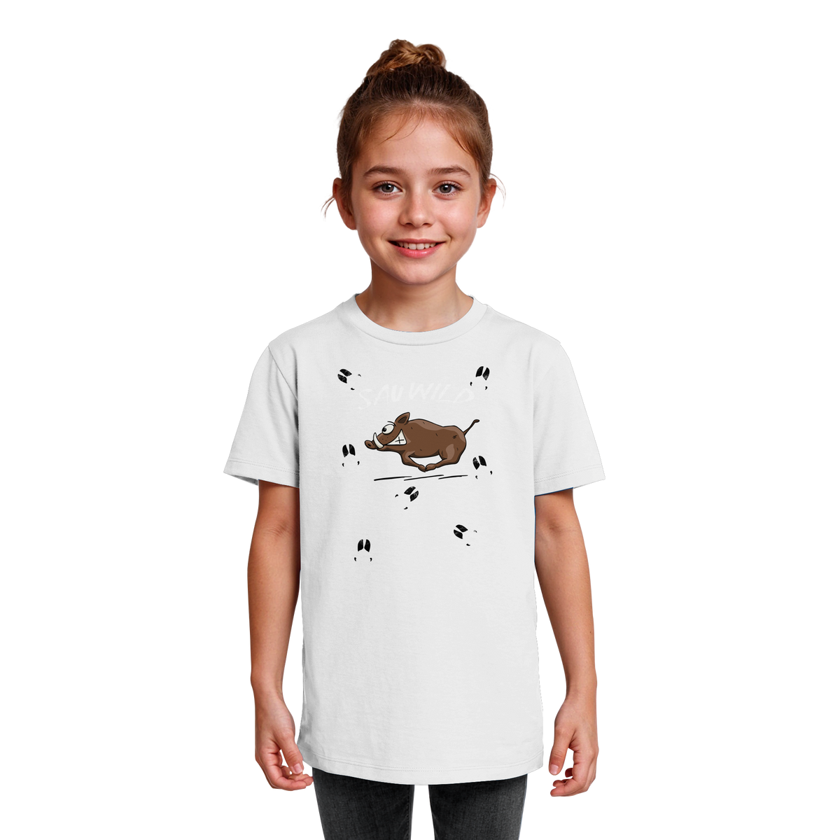 Sauwild wilde Sau | Wildschwein Keiler - Kids Organic Shirt