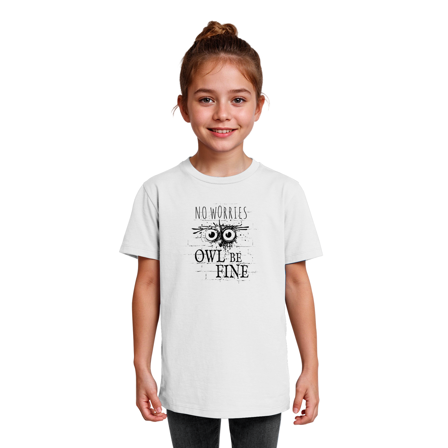 Owl Be Fine Street Art Eule - Kids Organic Shirt