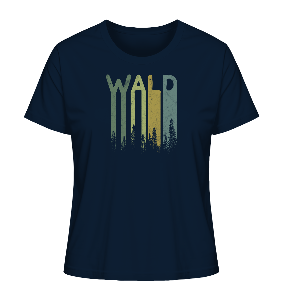 Wald Retro Forst Schriftzug - Ladies Organic Shirt
