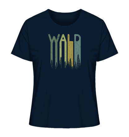 Wald Retro Forst Schriftzug - Ladies Organic Shirt