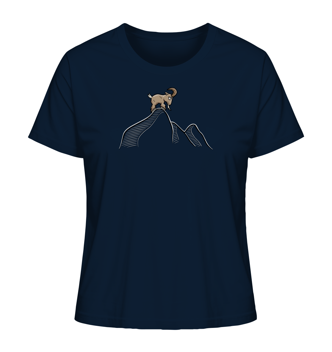 Ziegenbock in den Bergen - Ladies Organic Shirt