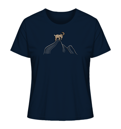 Ziegenbock in den Bergen - Ladies Organic Shirt