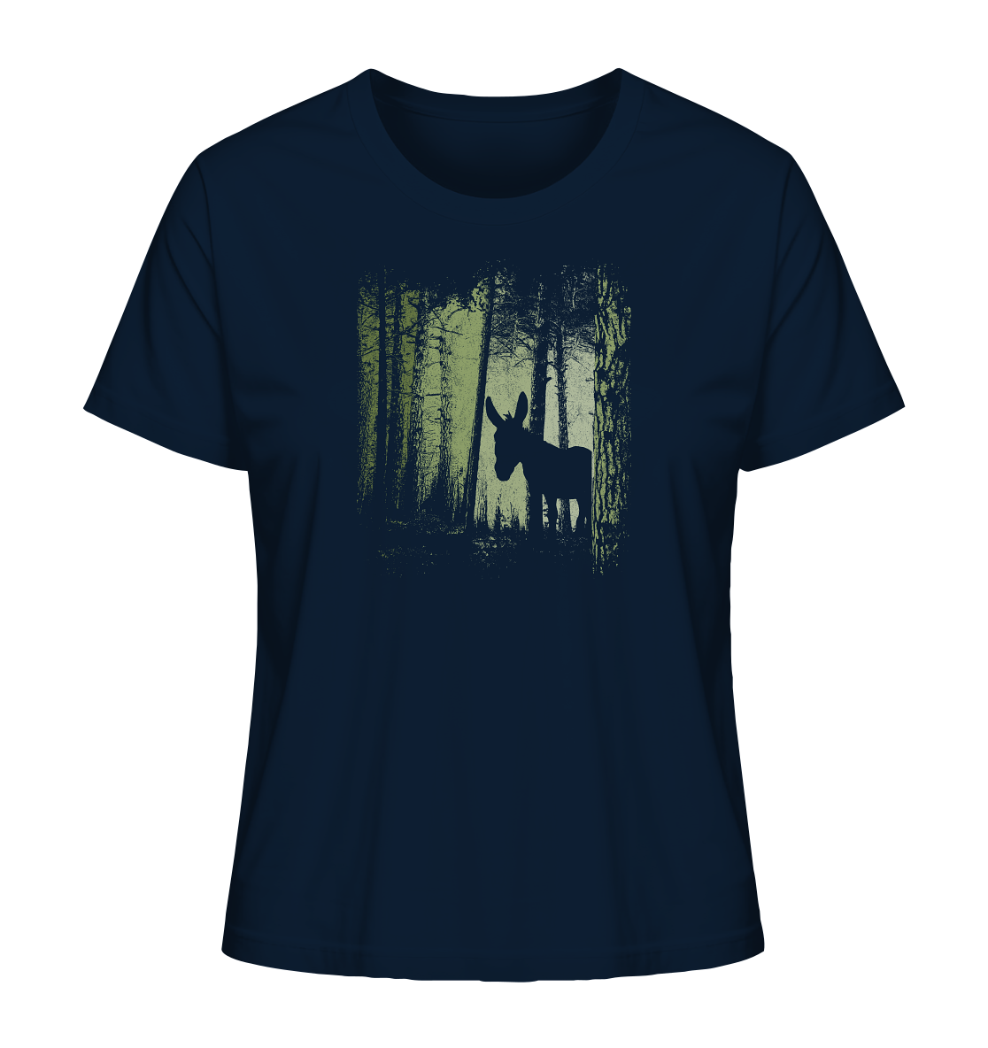 Esel im Zwielicht-Wald - Ladies Organic Shirt