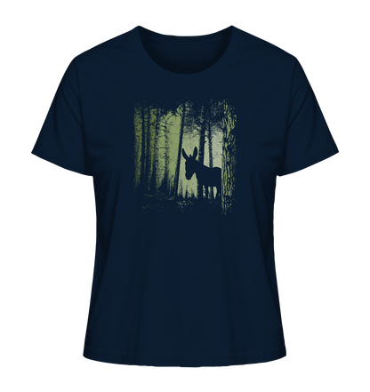 Esel im Zwielicht-Wald - Ladies Organic Shirt