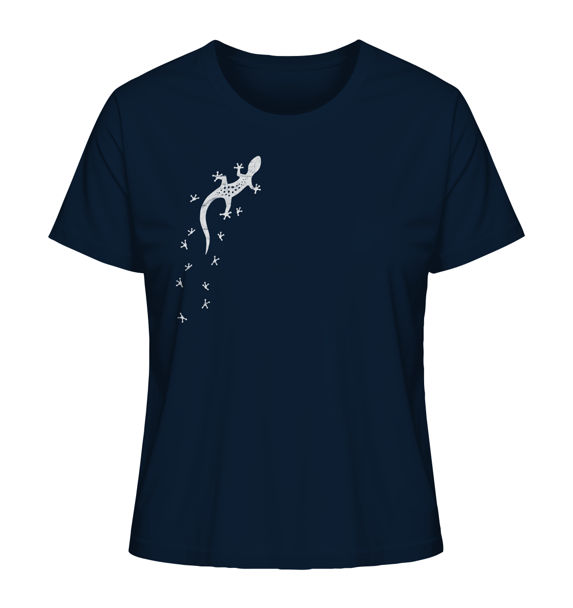 Gecko Eidechse Silhouette hell - Ladies Organic Shirt