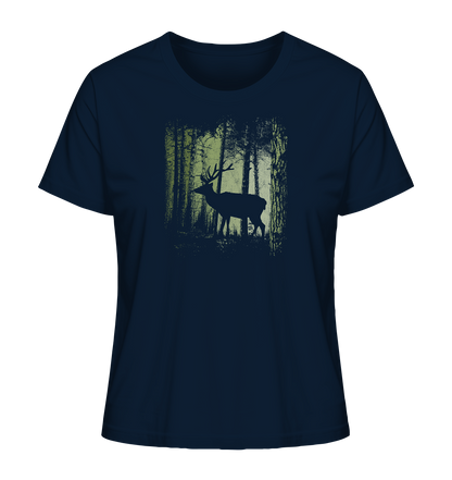 Hirsch im Zwielicht Wald - Ladies Organic Shirt